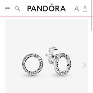 Pandora Sparkling Circle Stud Earrings